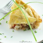 Chicken Ricotta Pie - layers of chicken, veggies and ricotta cheese inside 2 flaky pastries. Very easy to make and perfect for a quick weeknight dinner.
